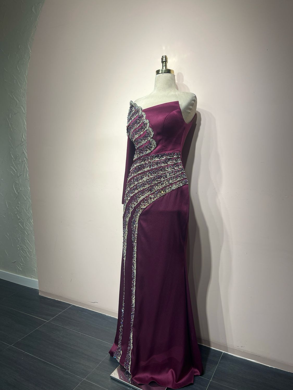 Vestido largo - Color vino - talla 42