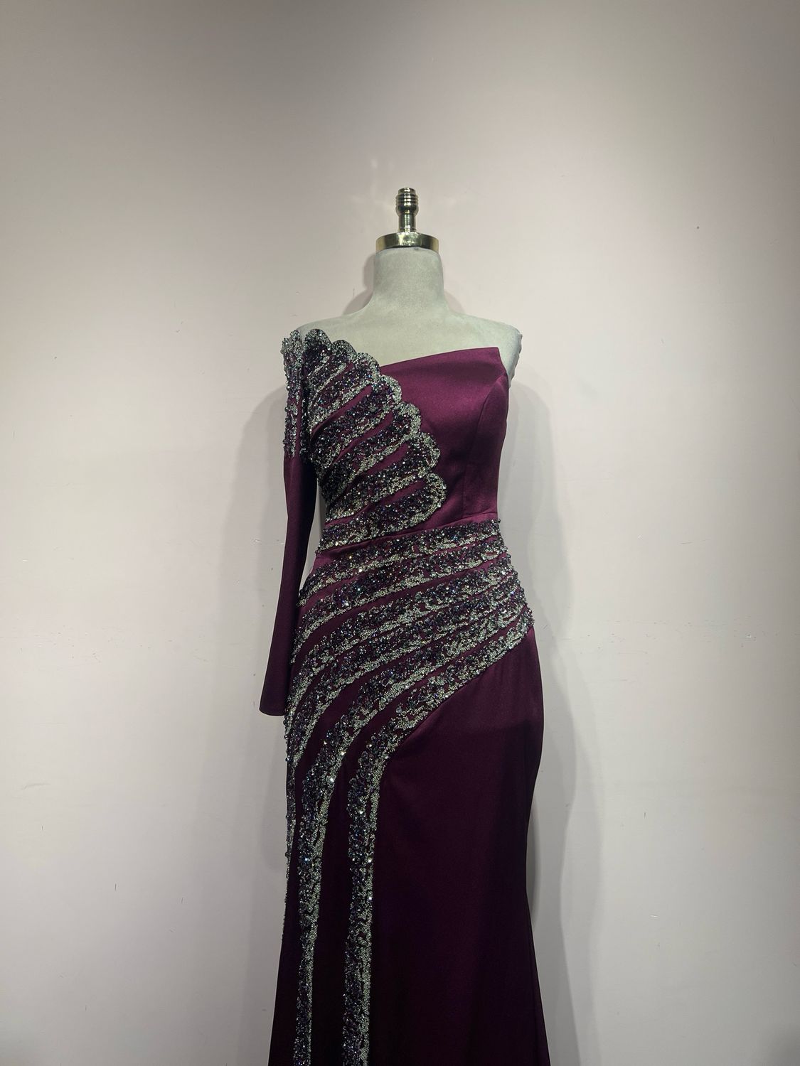Vestido largo - Color vino - talla 42