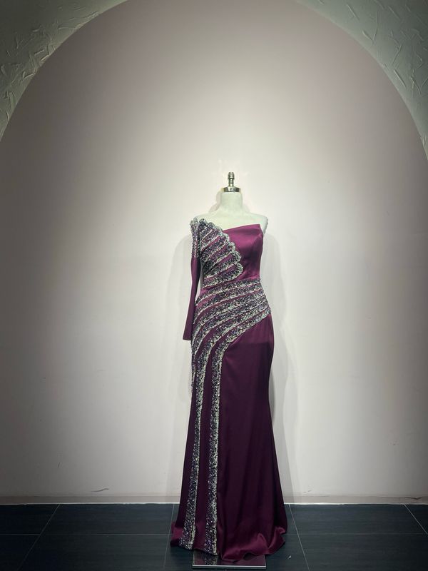 Vestido largo - Color vino - talla 42