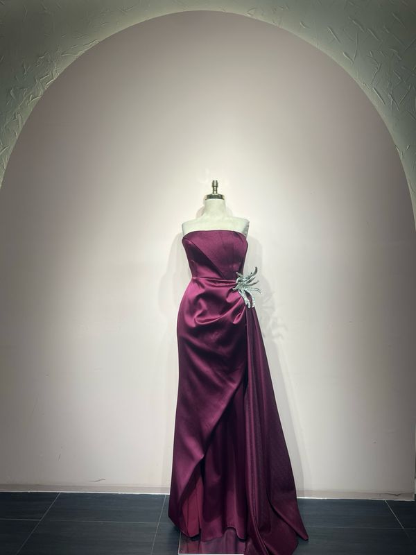 Vestido largo - Color vino - talla 44