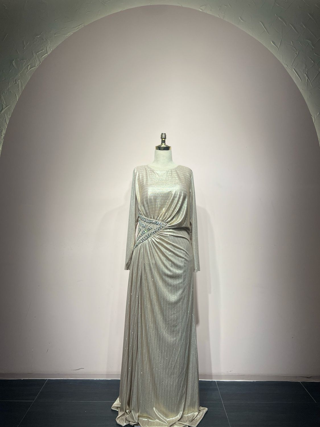 Vestido Largo - Color Beige - Tallas 44-46-48-50