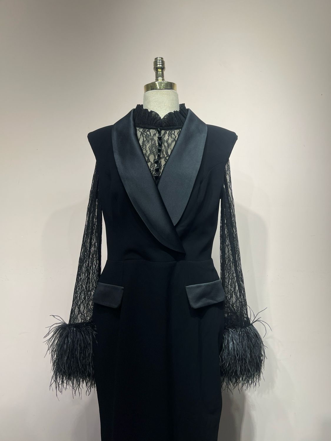 Vestido largo - Negro - talla 46