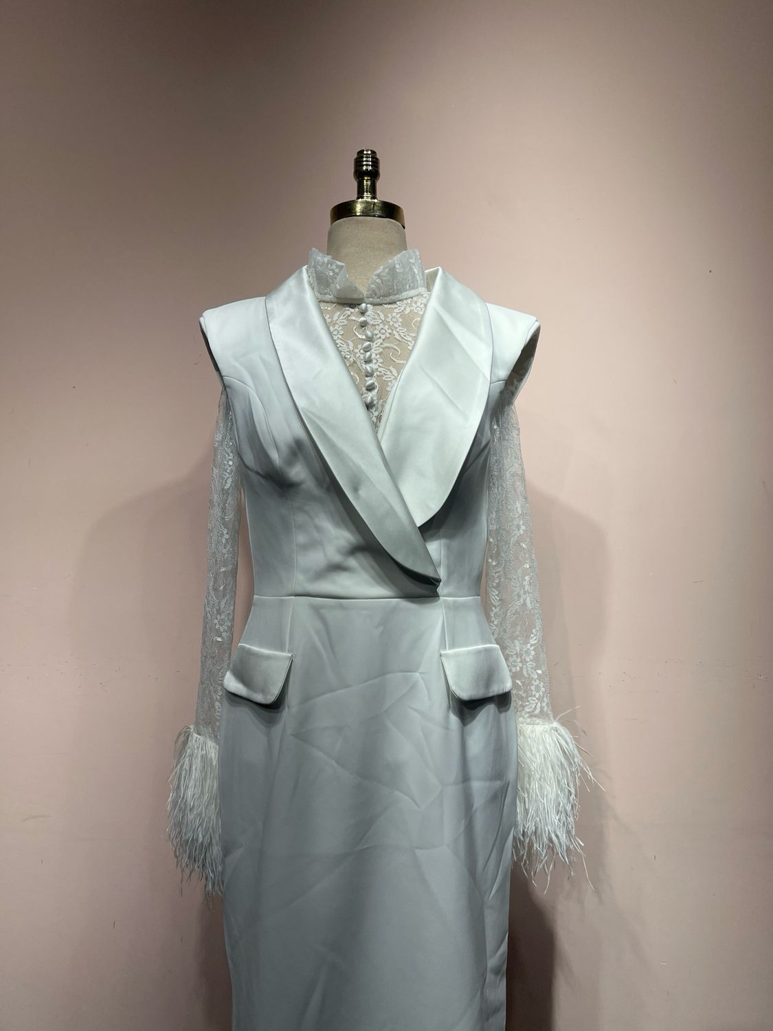 Vestido largo - Blanco - talla 42