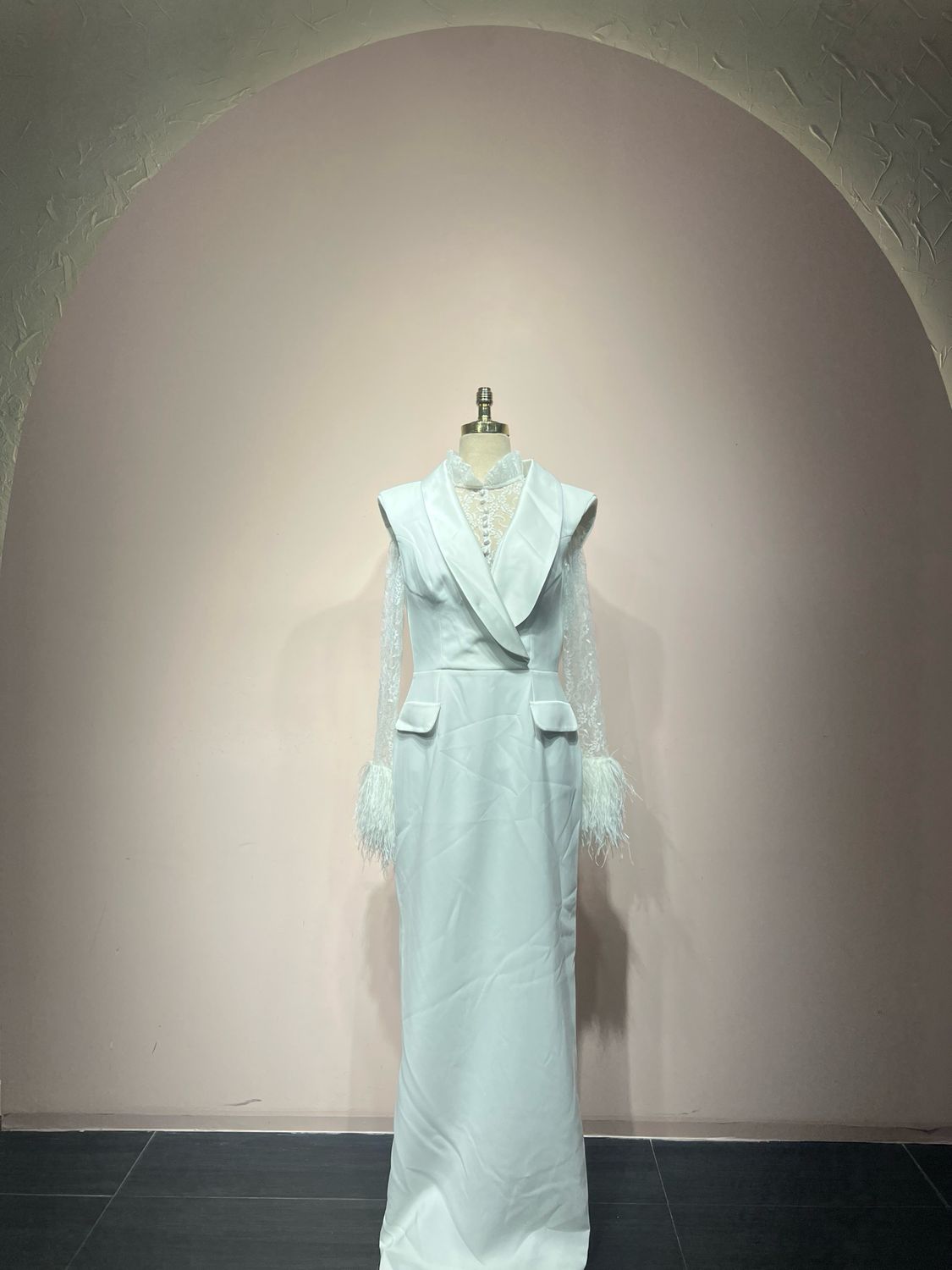 Vestido largo - Blanco - talla 42