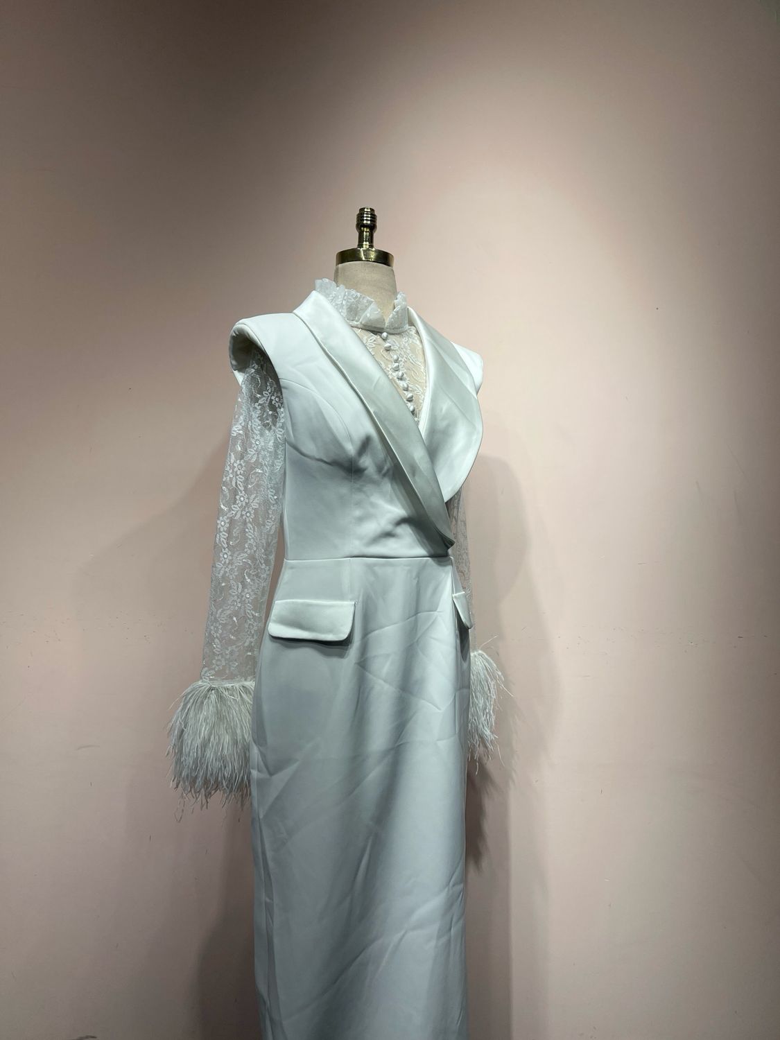 Vestido largo - Blanco - talla 42