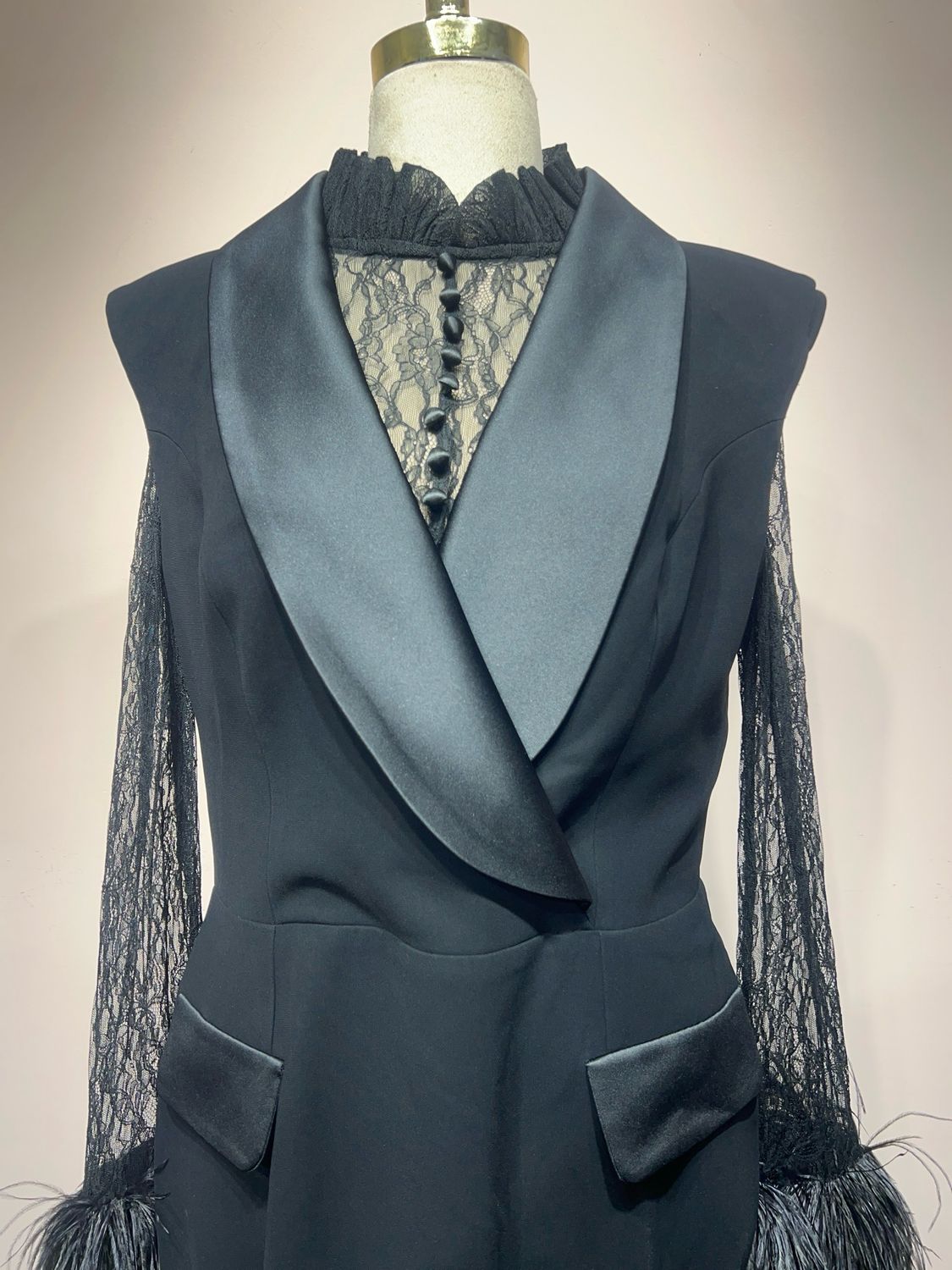 Vestido largo - Negro - talla 46