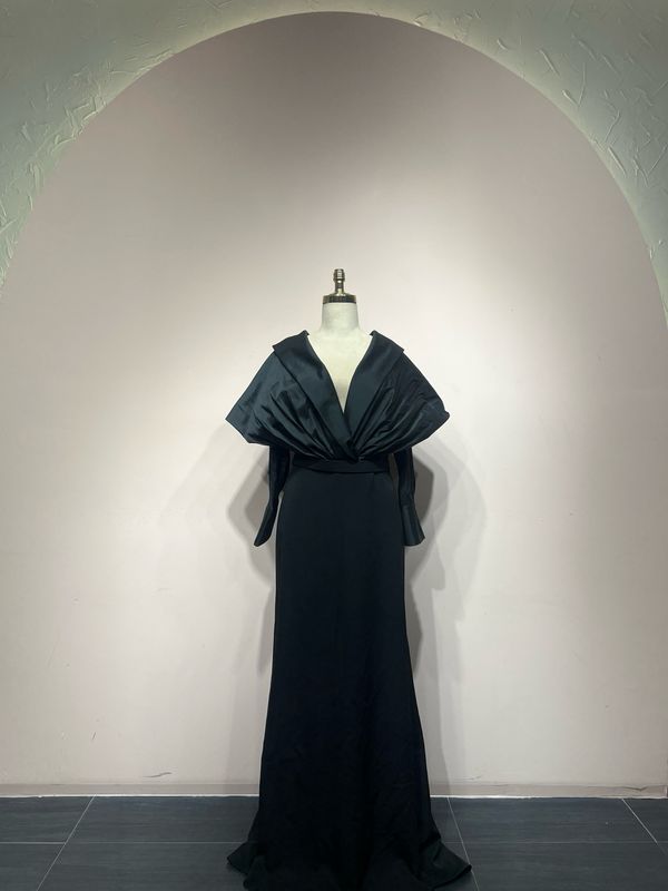 Vestido largo - Negro - talla 48