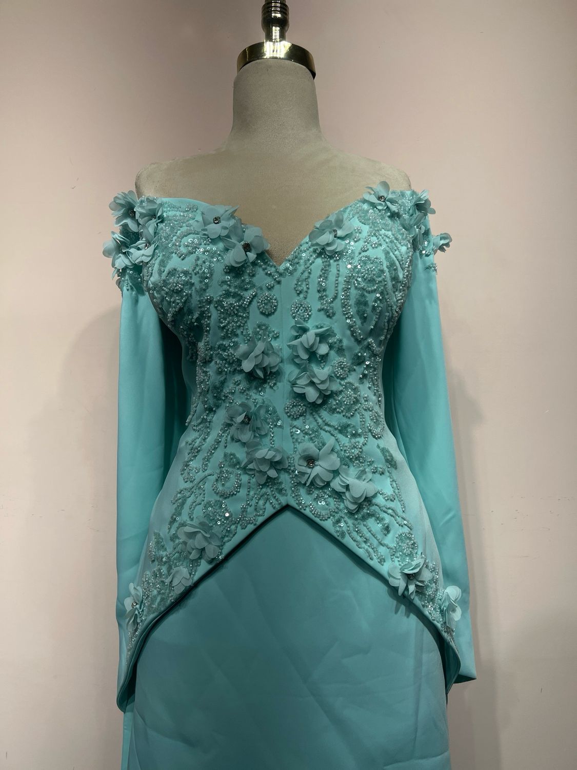Vestido largo - Verde Menta - talla 48