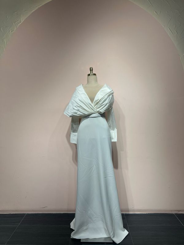 Vestido largo - Blanco- talla 44