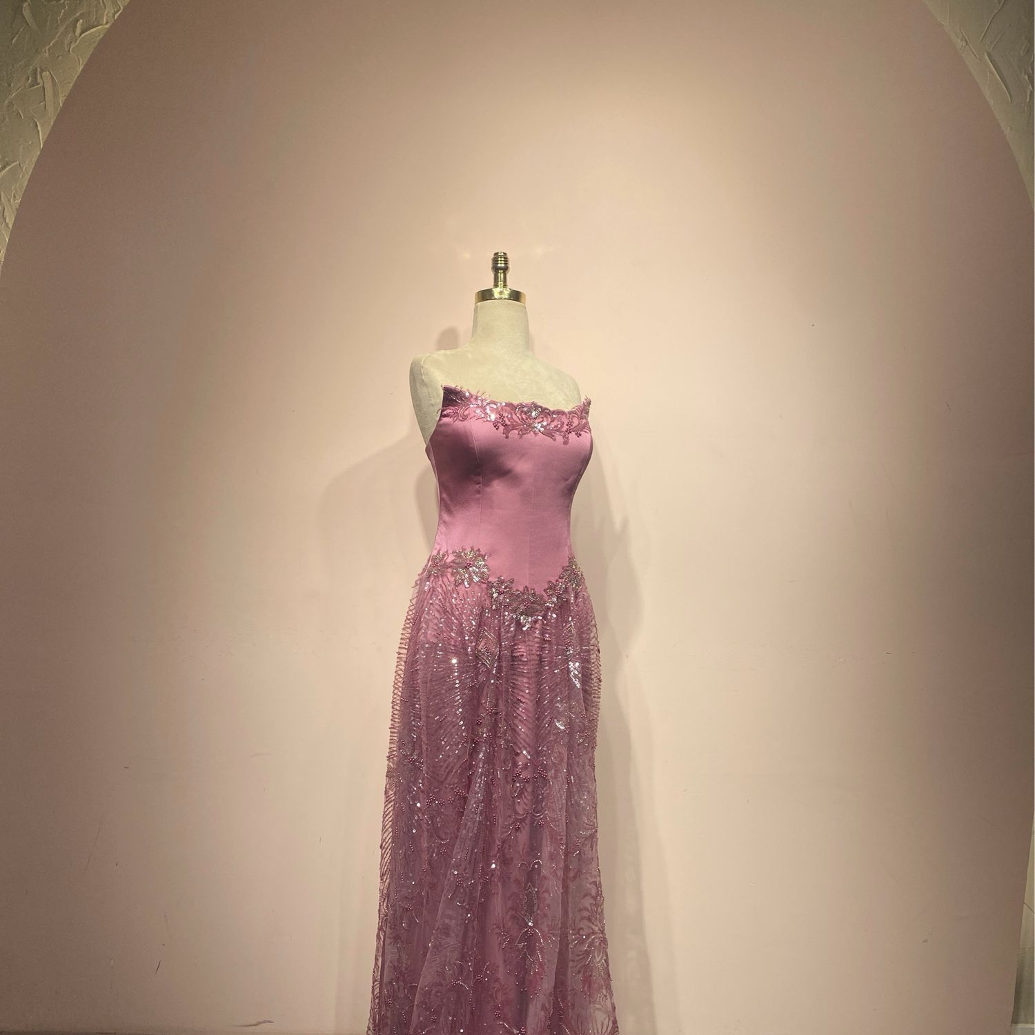 Vestido largo - Rosado - talla 40