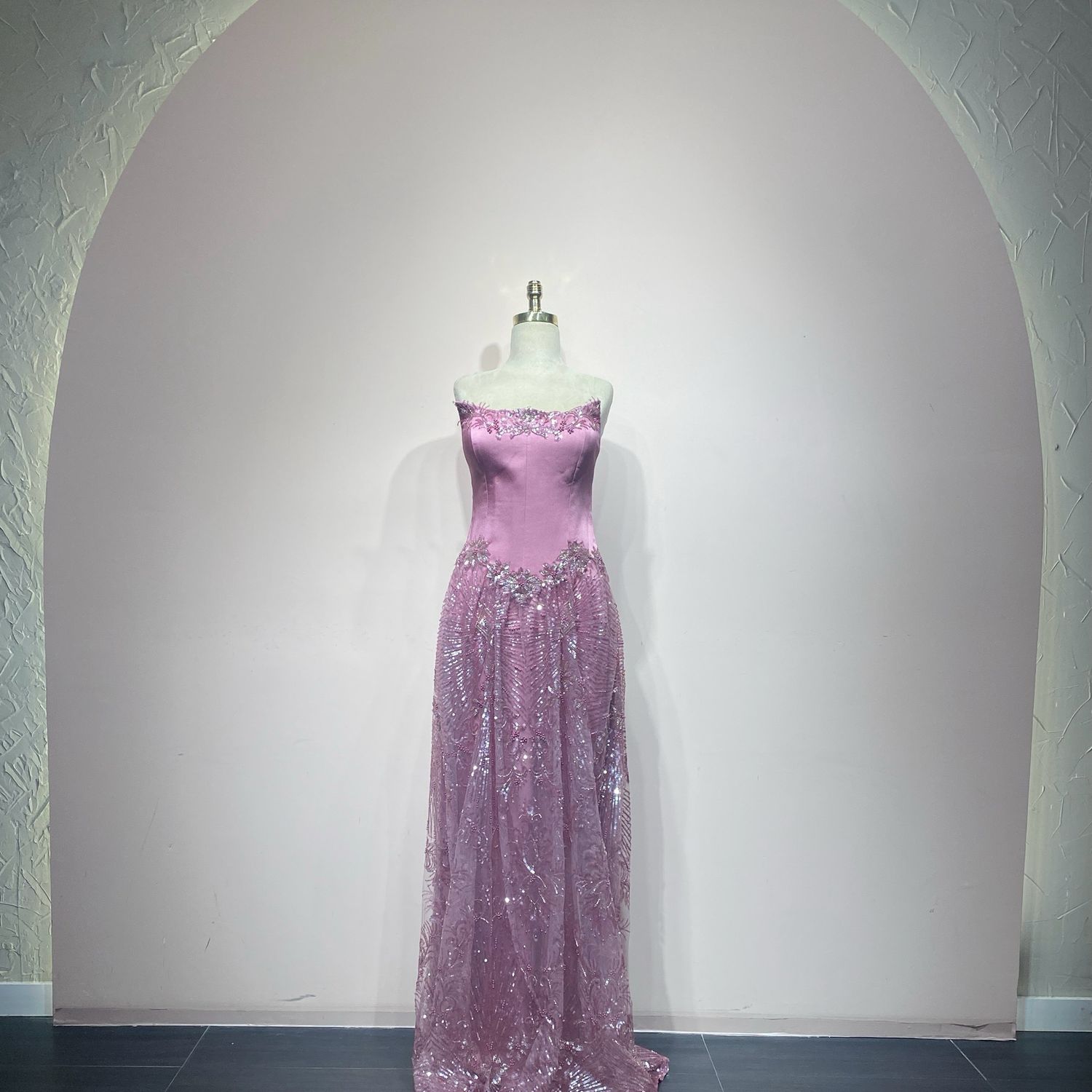 Vestido largo - Rosado - talla 40