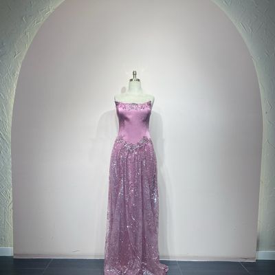 Vestido largo - Rosado - talla 40