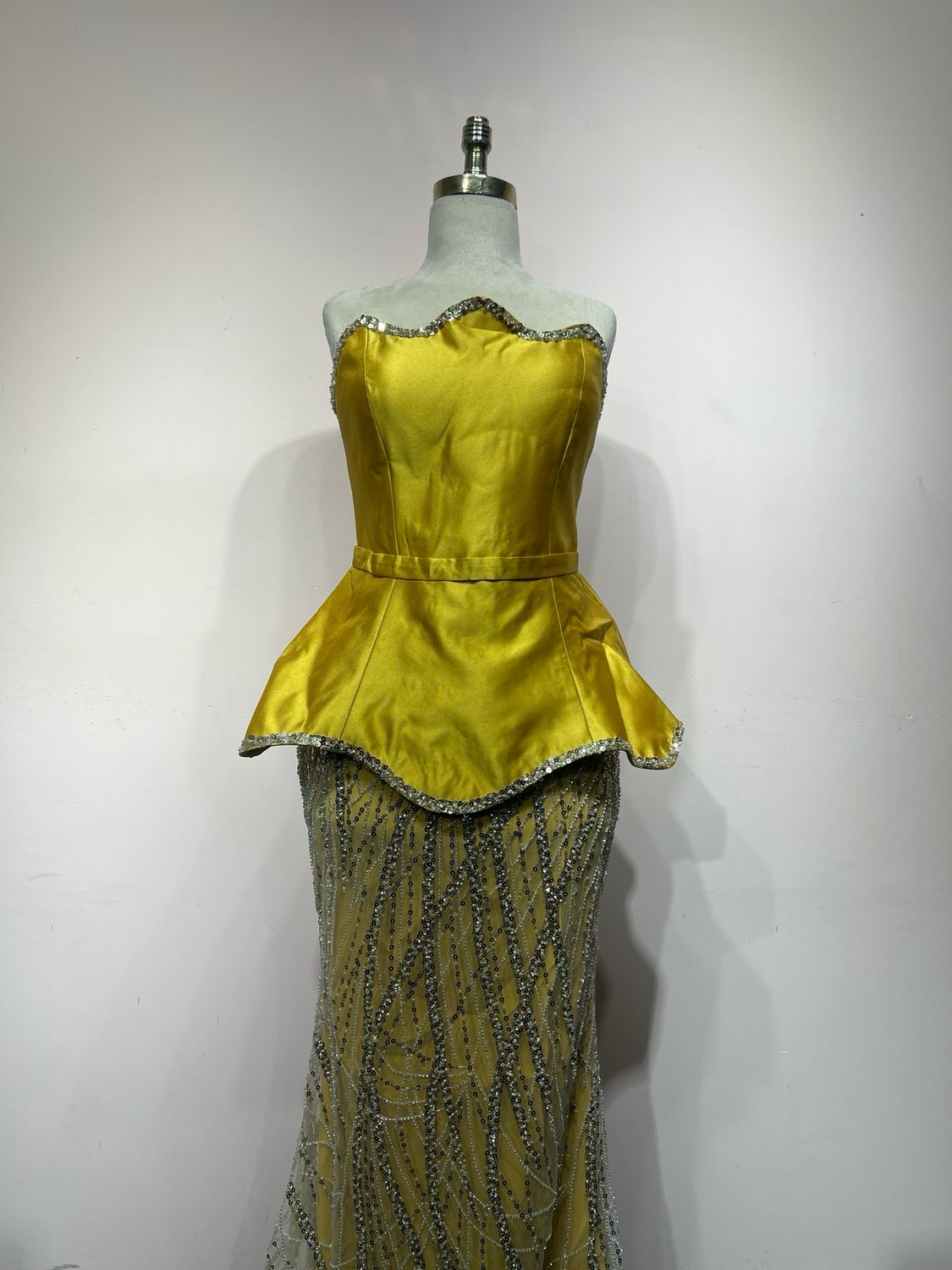 Vestido largo - Amarillo Mostaza - talla 40