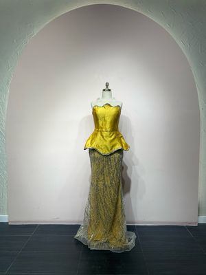 Vestido largo - Amarillo Mostaza - talla 40