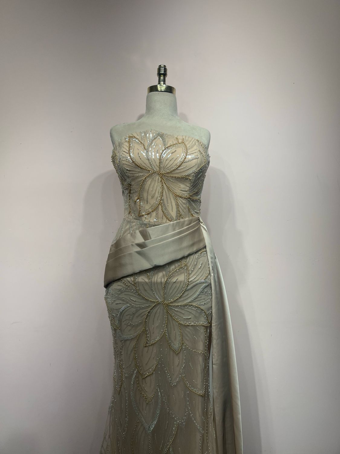 Vestido largo - Nude - talla 42