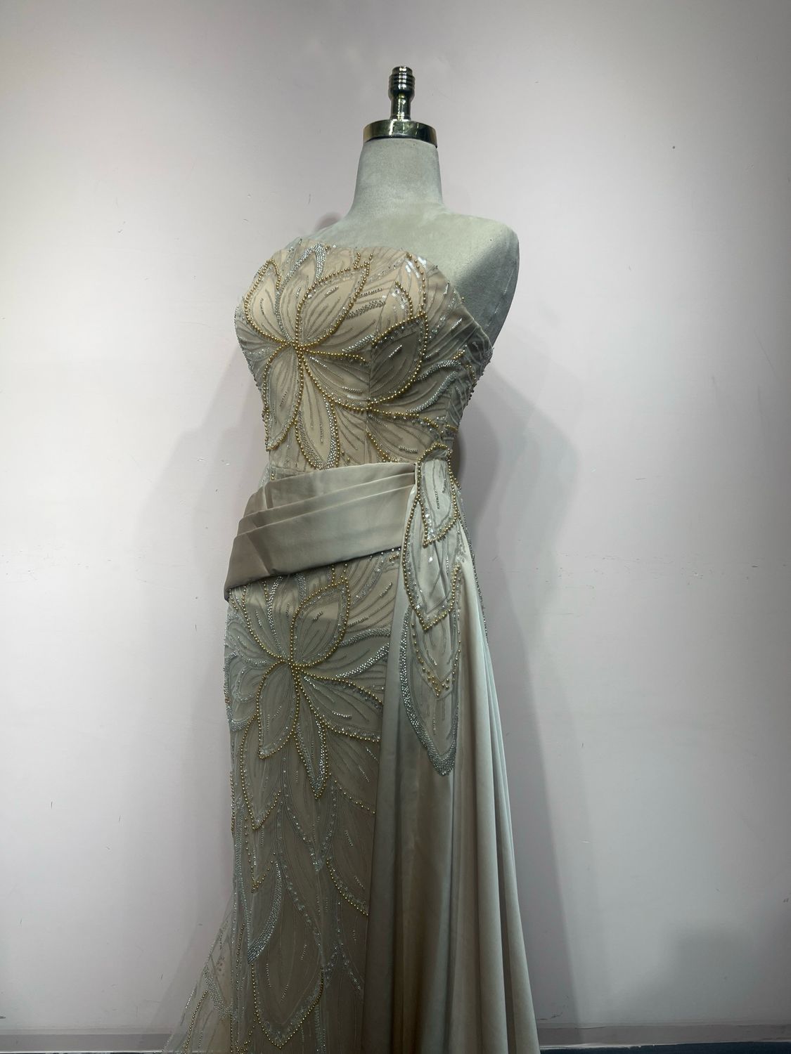 Vestido largo - Nude - talla 42