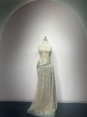 Vestido largo - Nude - talla 42