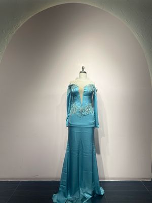 Vestido largo - Celeste - talla 38