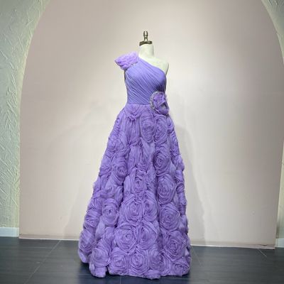 Vestido largo color lila, talla 44 - L