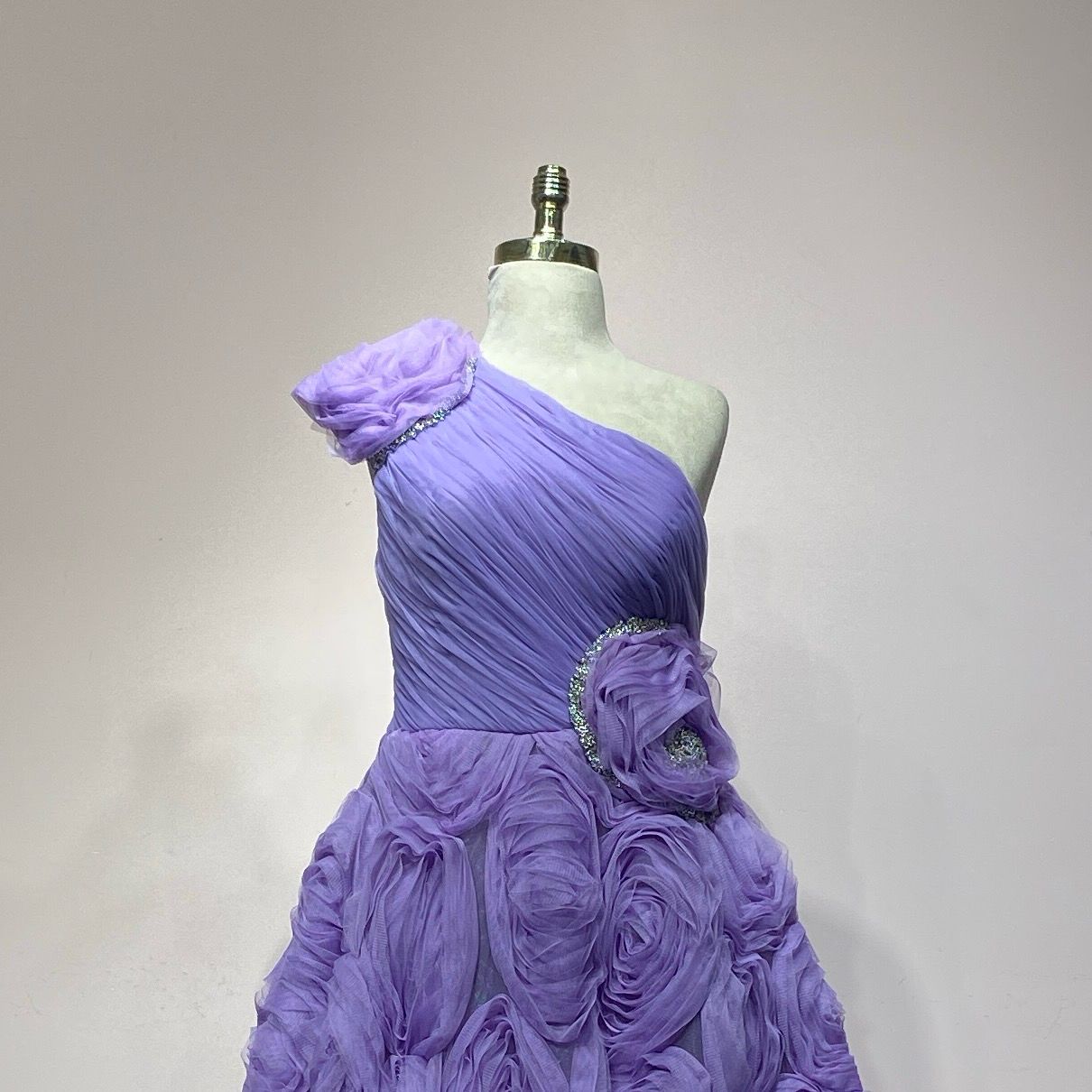Vestido largo color lila, talla 44 - L