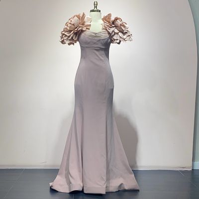 Vestido largo color rosado de talla 40