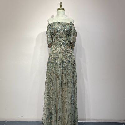 Vestido Largo Color Bronce  Talla 46/14