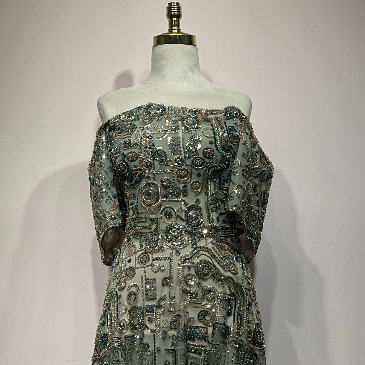 Vestido Largo Color Bronce  Talla 46/14