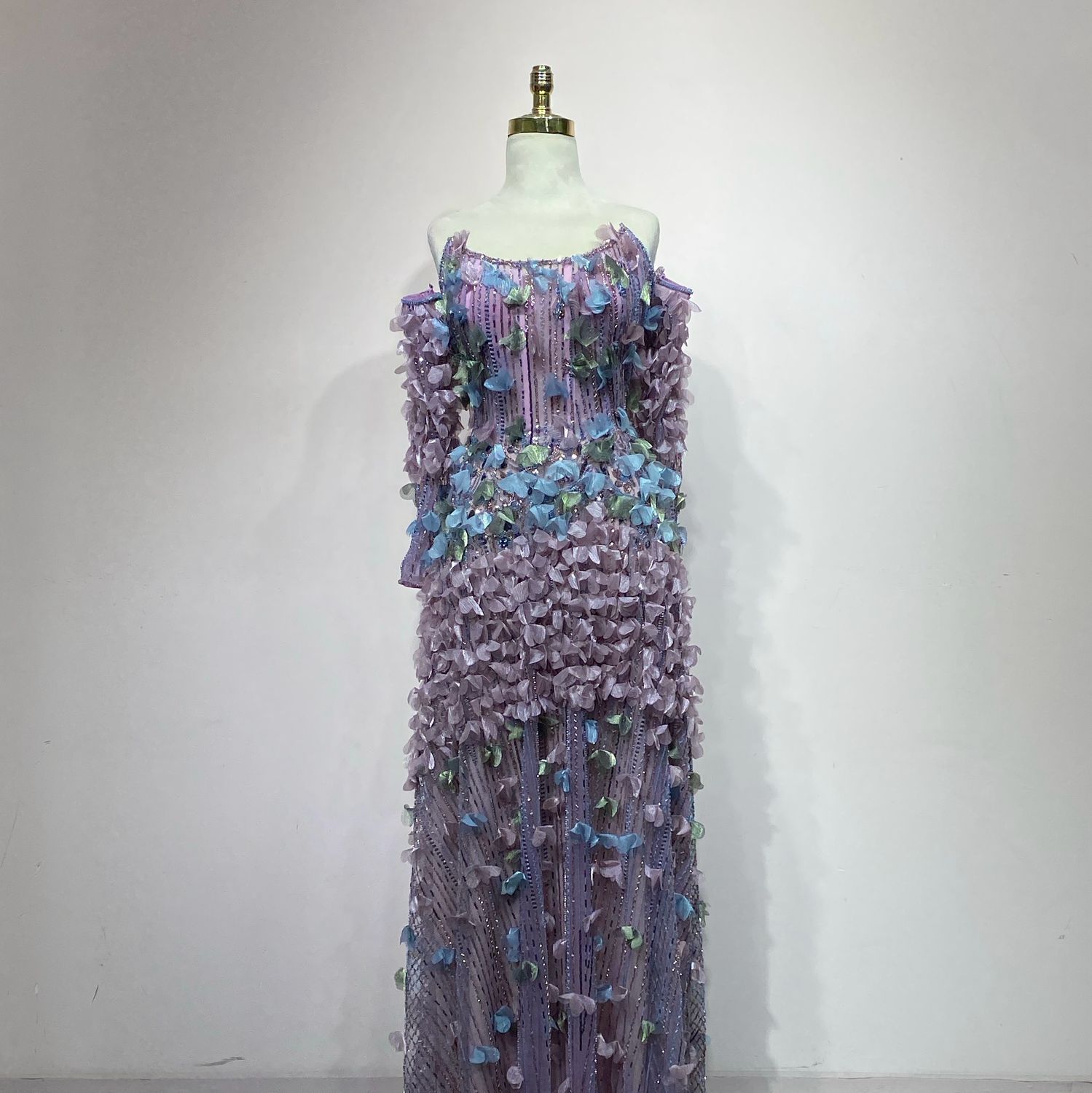 Vestido Largo Color Violeta Talla 44/12