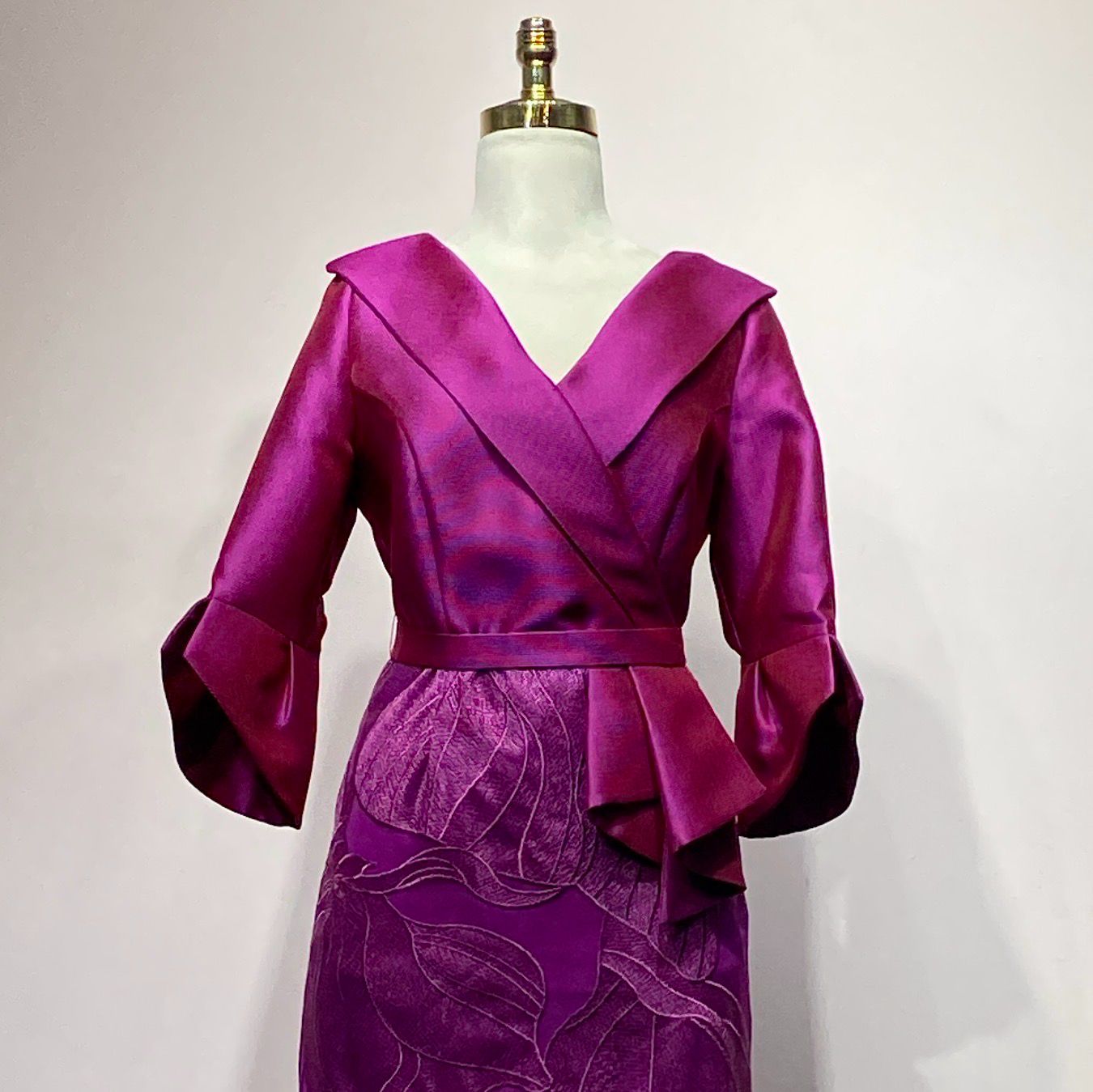 Vestido Largo Color Violeta Talla 44/12