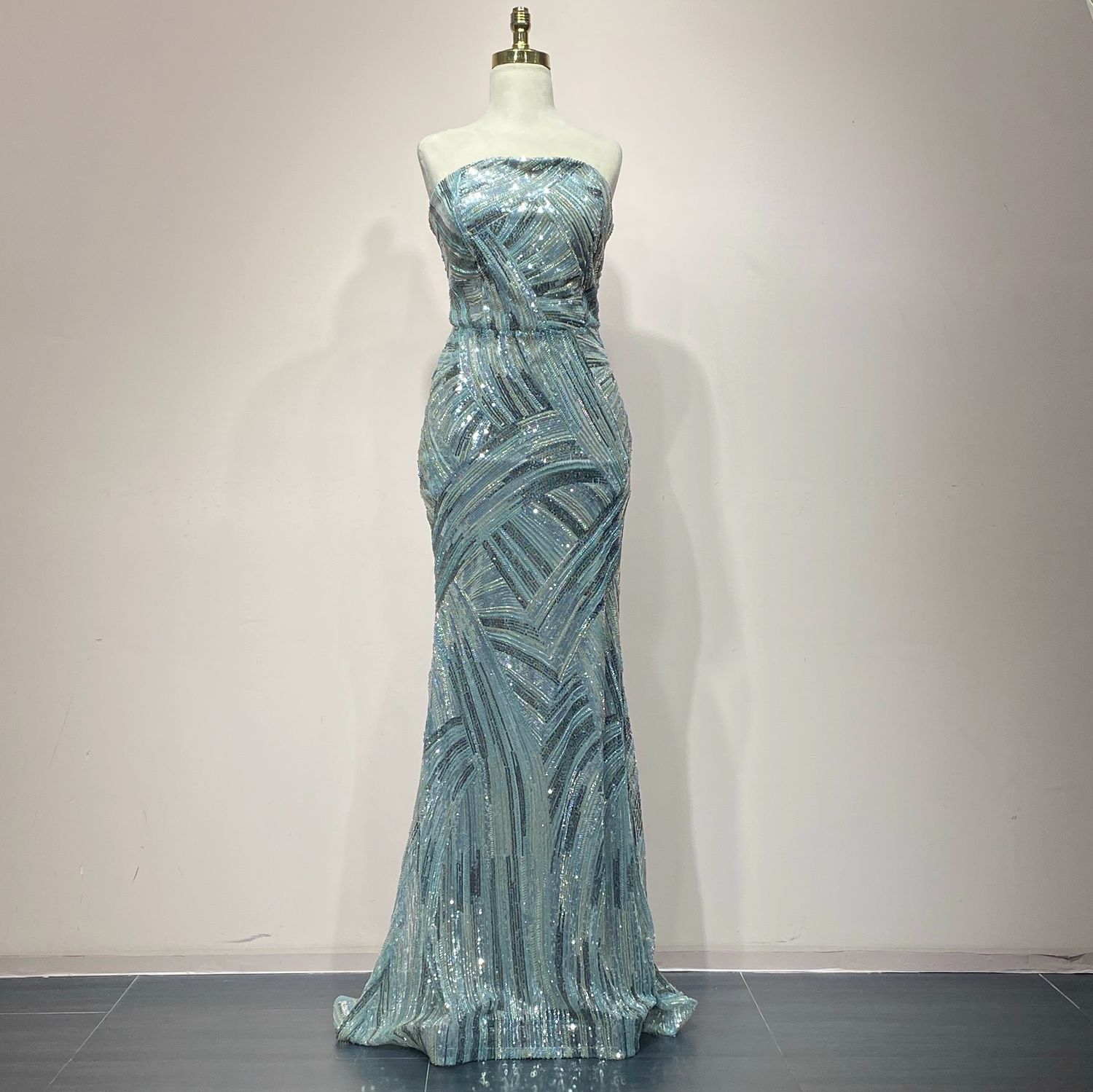 Vestido Largo Color Verde Talla 40/8