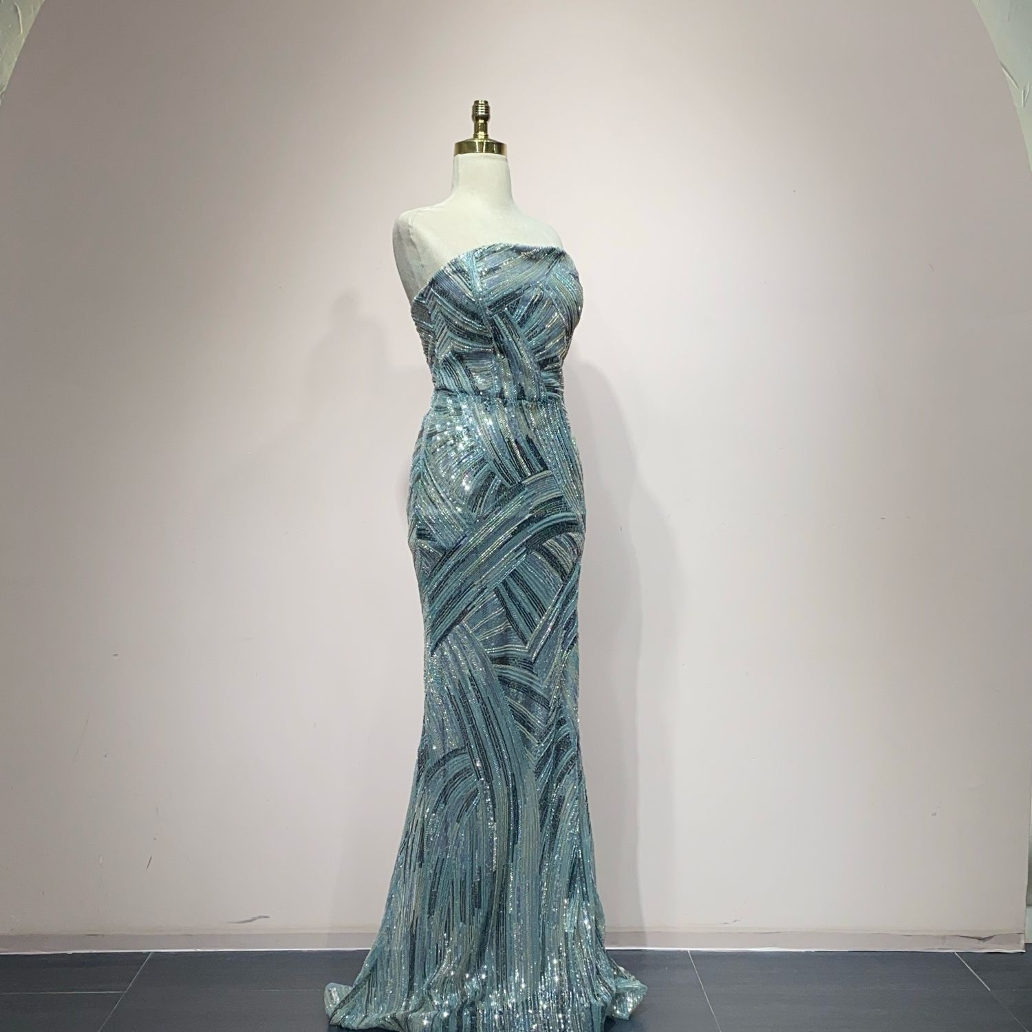 Vestido Largo Color Verde Talla 40/8