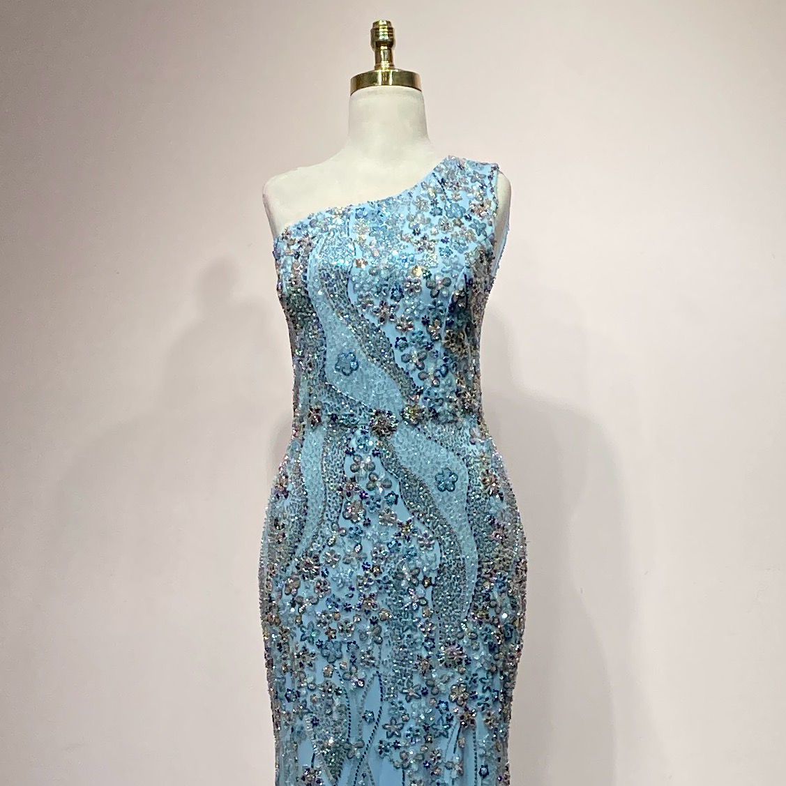 Vestido Largo Color Celeste Talla Talla 42/10