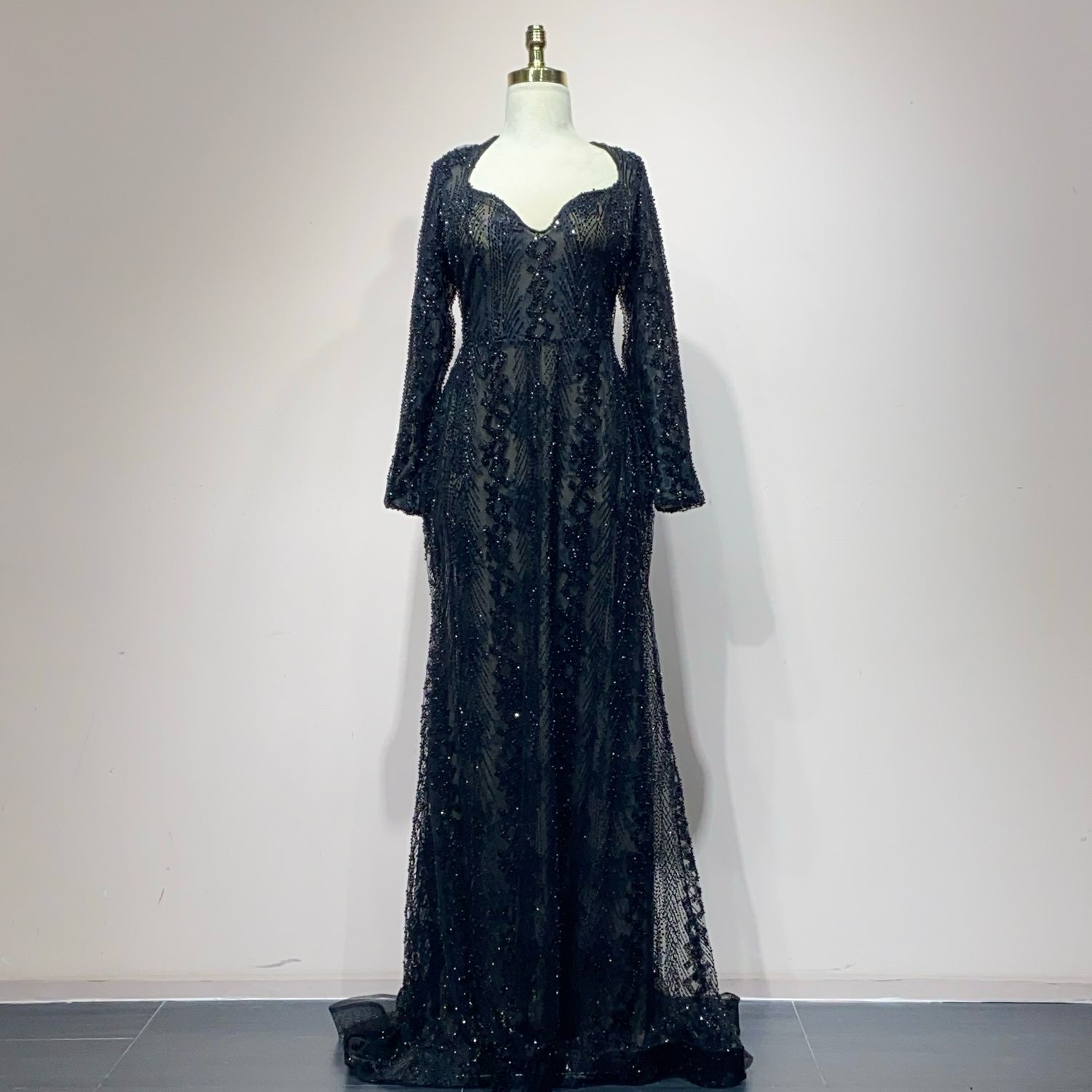 Vestido Largo Color Negro Talla 46/14
