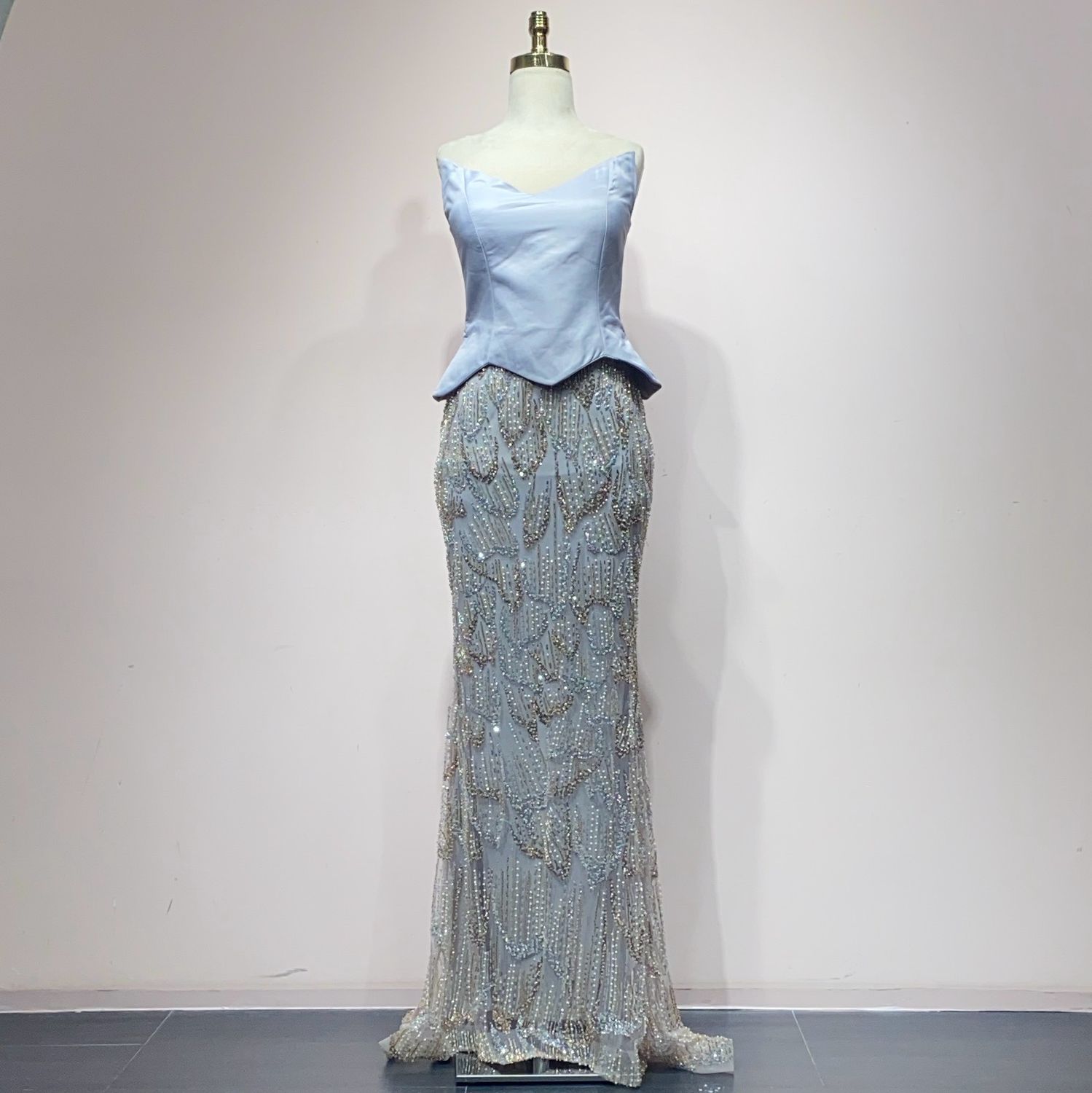 Vestido Largo Color Gris Talla 42/10