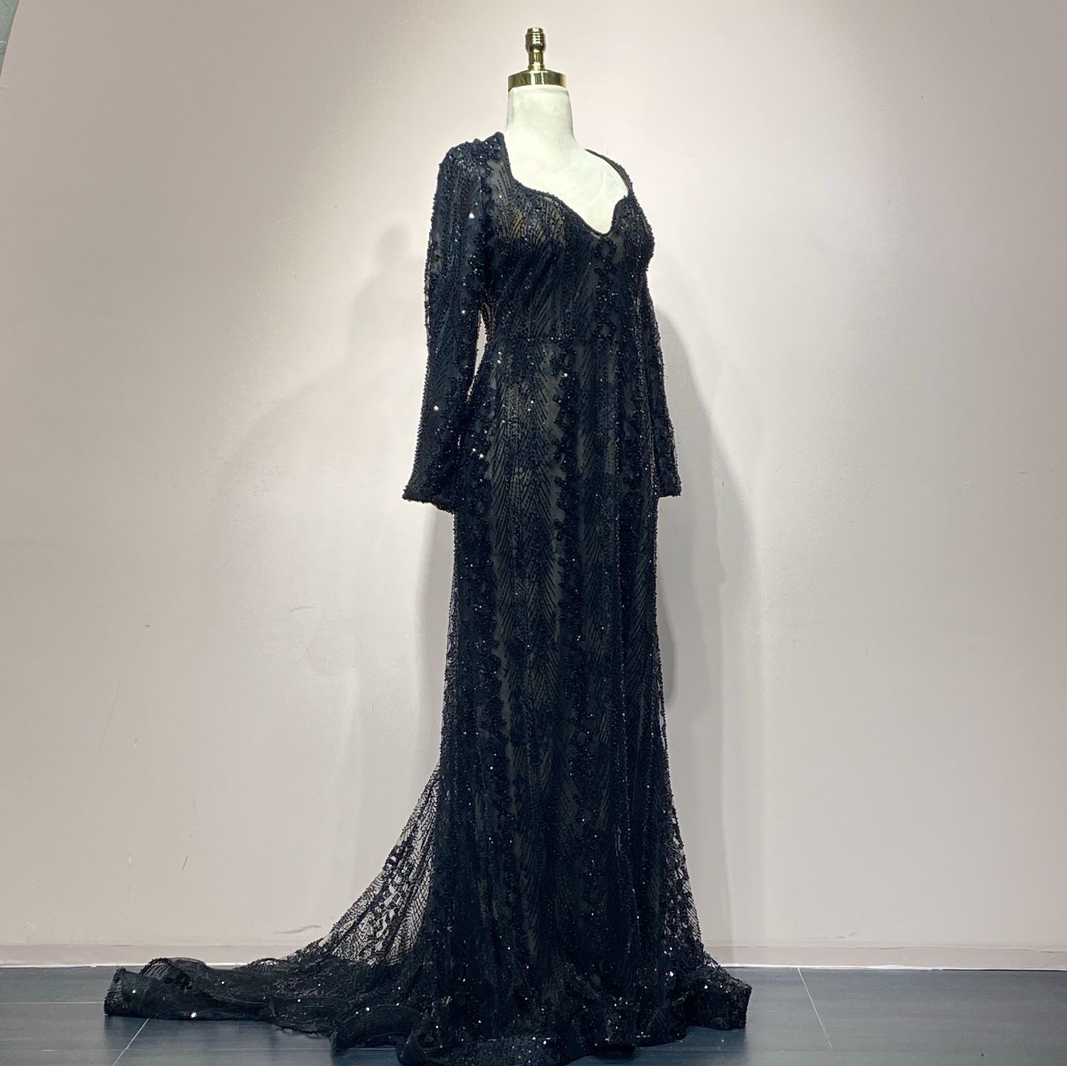 Vestido Largo Color Negro Talla 46/14