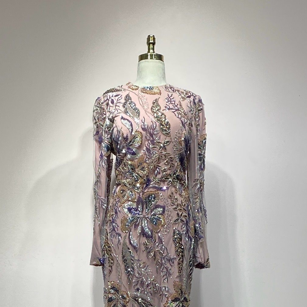 Vestido Largo Color Pink Talla 48/16