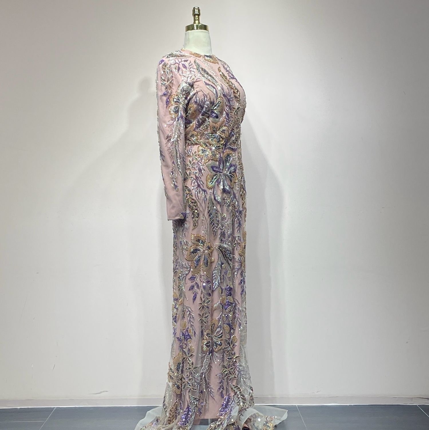 Vestido Largo Color Pink Talla 48/16
