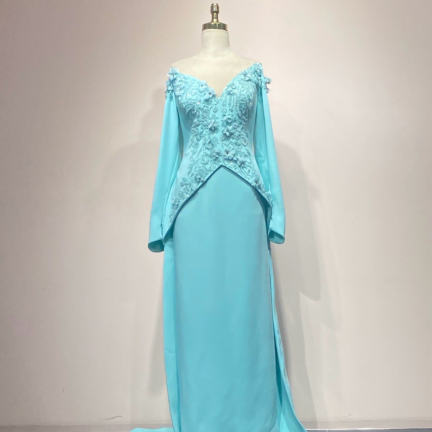 Vestido largo - Verde Menta - talla 48