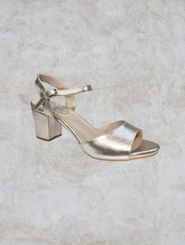 Zapatos de tacon bajos -  Silver