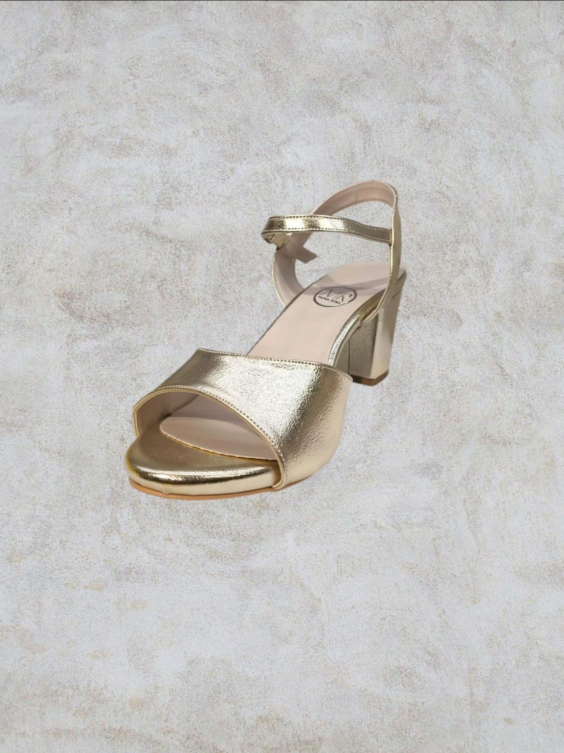 Zapatos de tacon bajo - Dorado