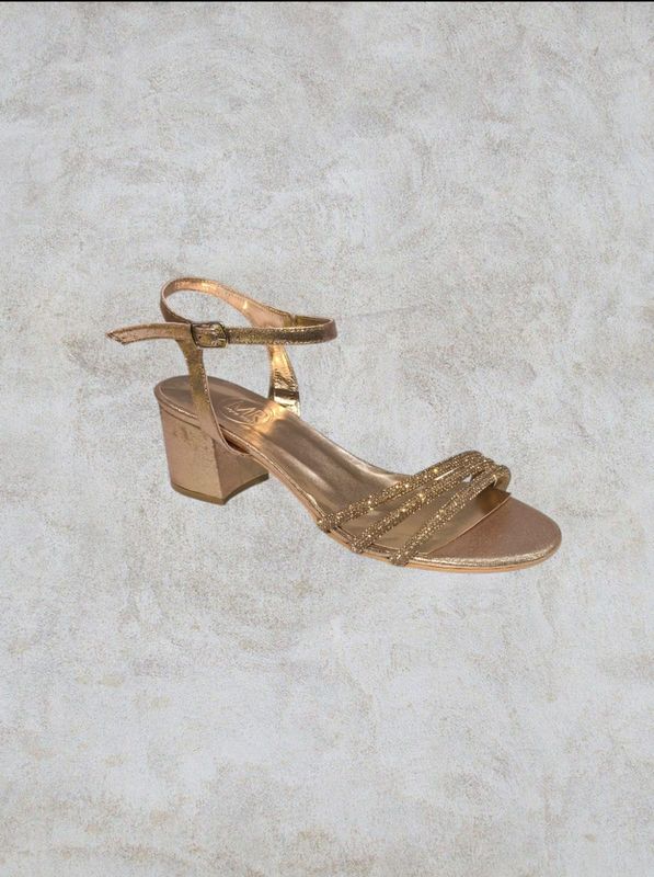 Zapato de tacon bajo - Rose Gold