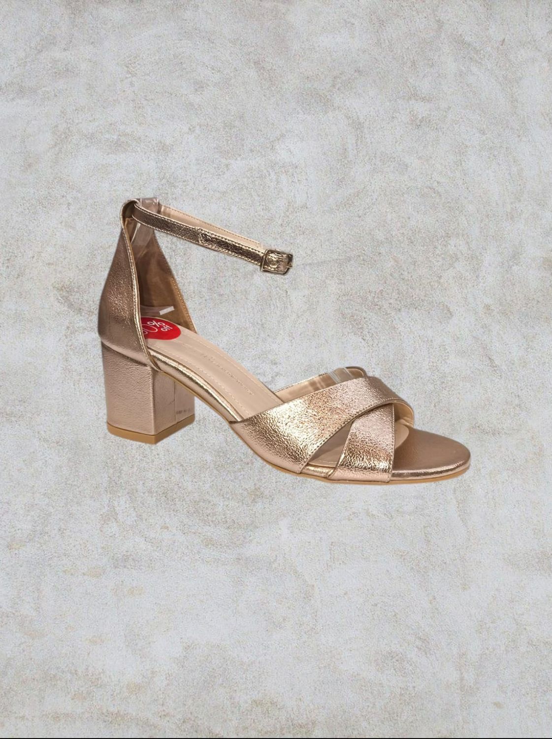 Sandalia Baja de color Rose Gold