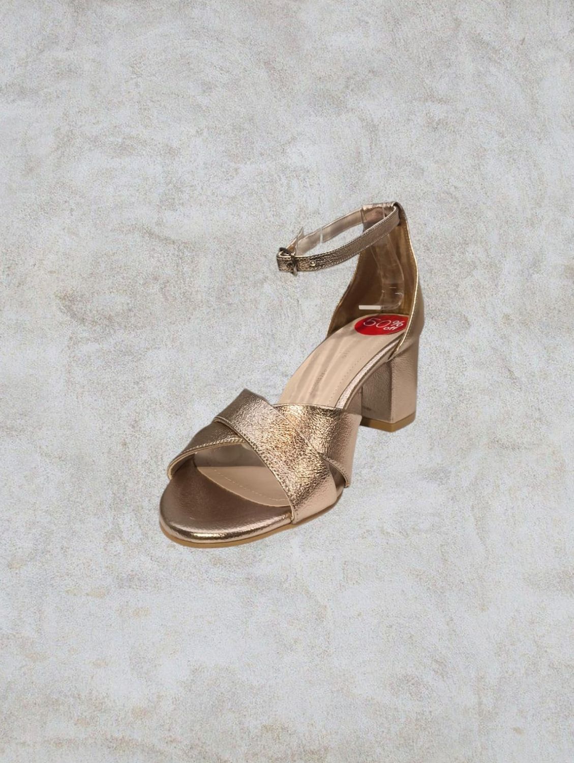 Sandalia Baja de color Rose Gold