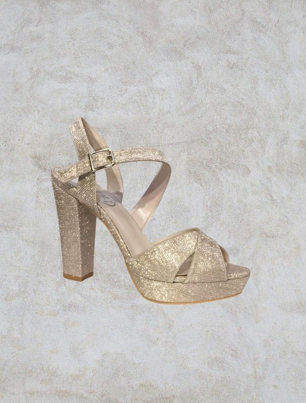 Sandalia alta - Gold