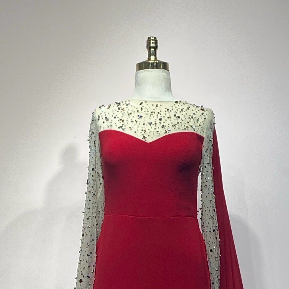 Vestido Largo Color Rojo Talla 40/8