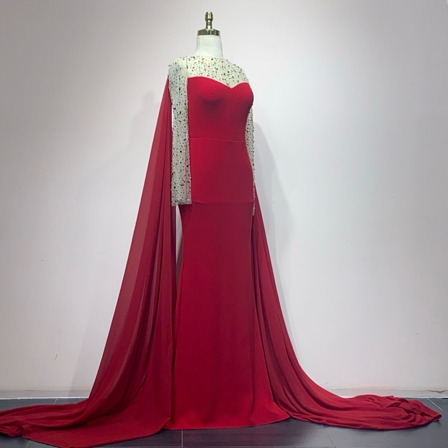 Vestido Largo Color Rojo Talla 40/8