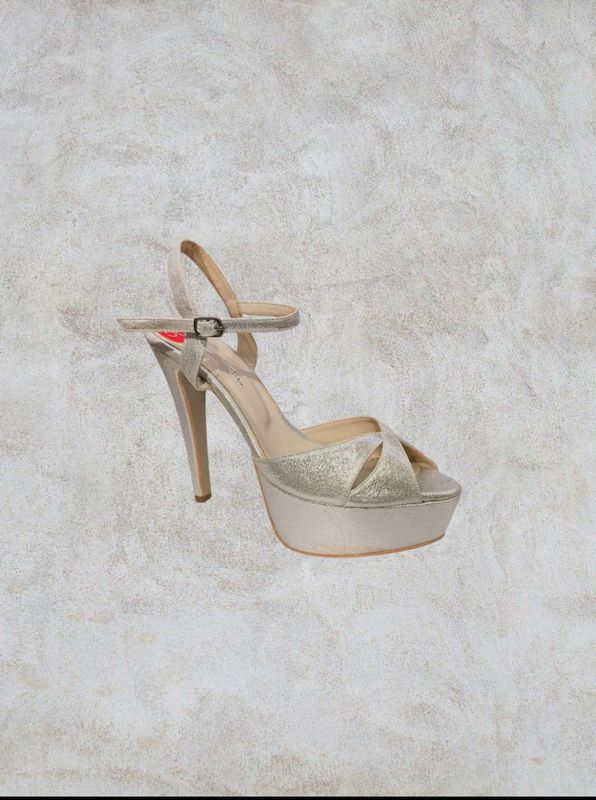 Sandalia Alta de punta - silver