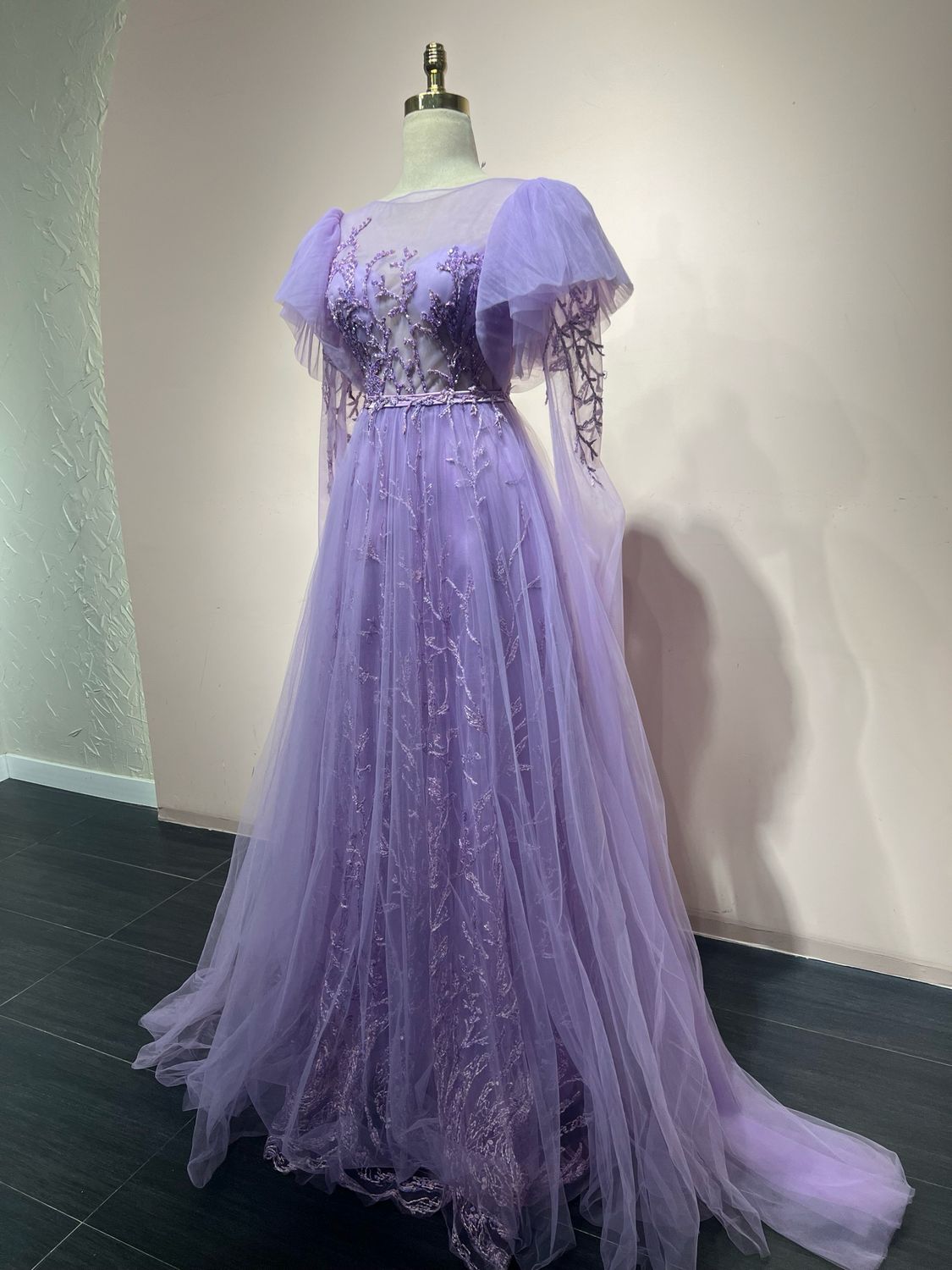 Vestido largo morado lila talla:42. WC2066