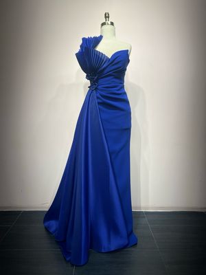 Vestido largo azul talla :38
