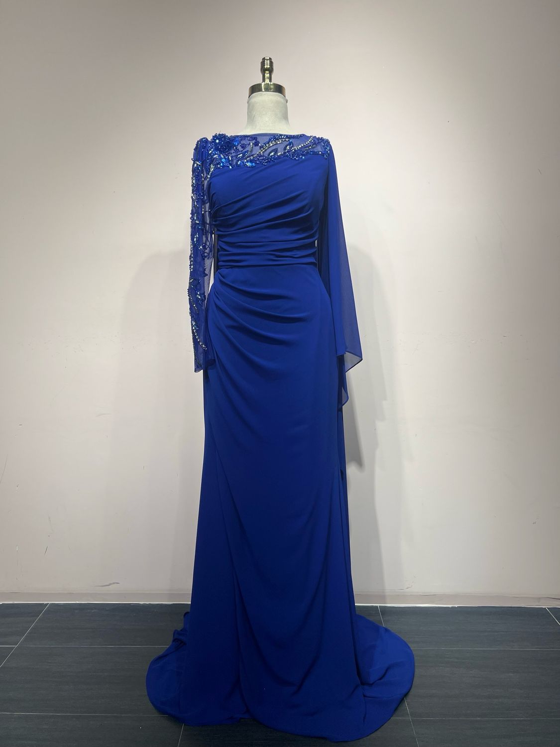 Vestido largo azul talla:44